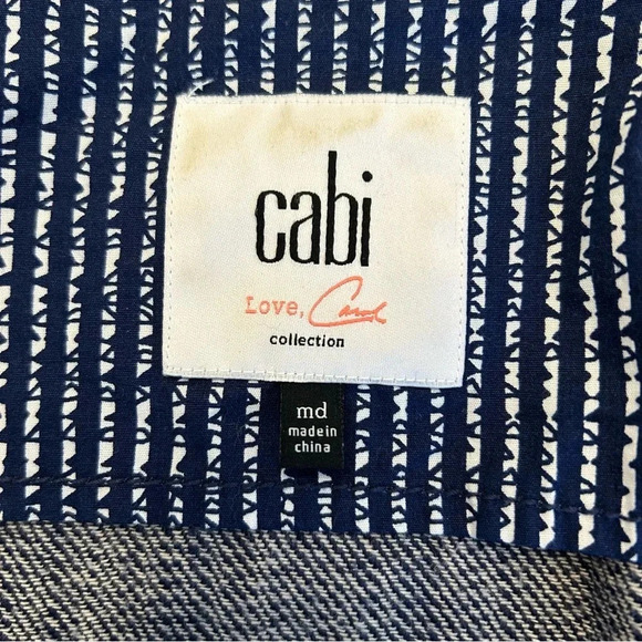 Cabi Adventure Anorak Hooded Denim Jacket Medium Wash Size M 100% Cotton - Picture 6 of 10